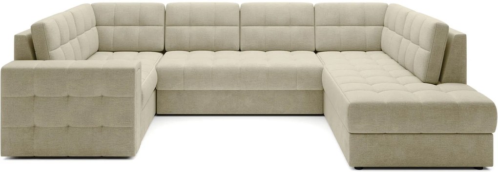 Ъглов диван Bale U-Екрю-Десен