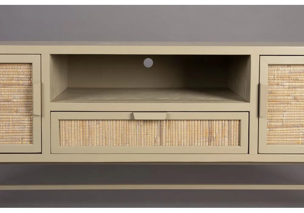 Бежова маса за телевизор от масивна ела 148x60x38 cm Yasu – Dutchbone