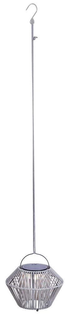 Бохемска настолна лампа сива, включва LED 3-степенно димируема IP54, соларно презареждаща се - Duco