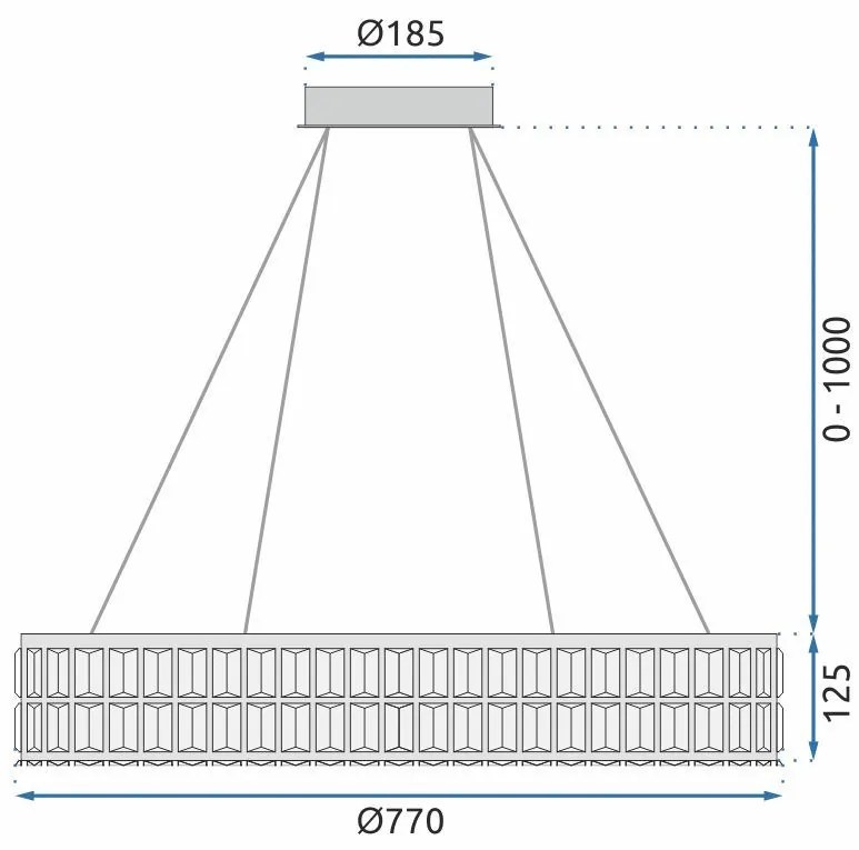 Пендел LED APP1569-CP Gold 80cm