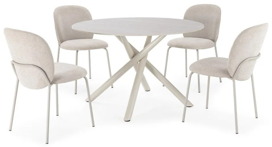 Кръгла трапезна маса с керамичен плот ø 119,5 cm Talia – Marckeric