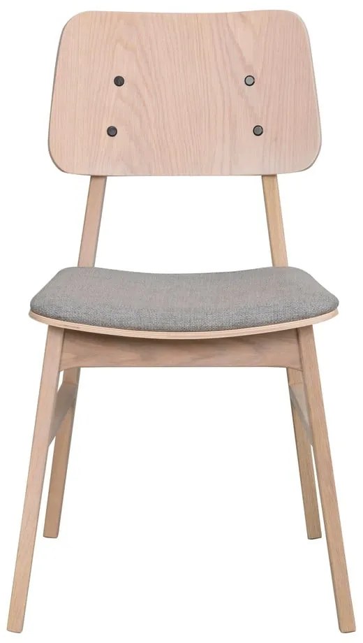 Светлокафяв трапезен стол със светлосива седалка Nagano - Rowico