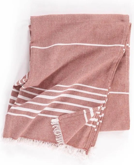 Теракотено памучно одеяло 150x200 cm Solene – Tiseco Home Studio