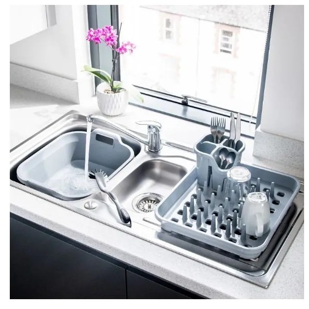 Сива пластмасова тавичка за сушене 38x33,5 cm Eco Range – Addis