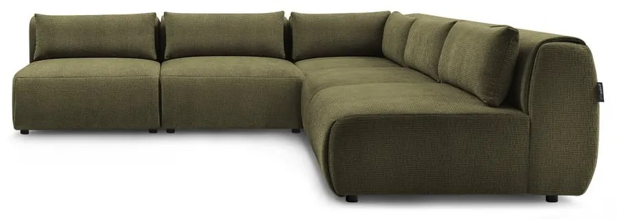 Зелен ъглов диван (променлив) Jeanne - Bobochic Paris