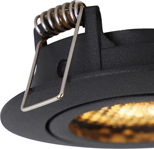 Интелигентно вградено място черно вкл. WiFi GU10 регулируемо - Ude Honey