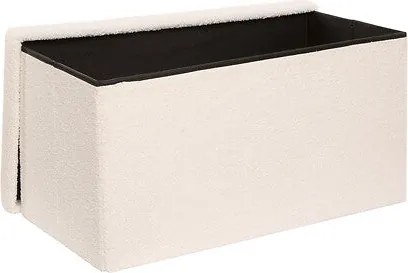 Пейка със съхранение atmosphera Jaiko, Букле, Бял, 76x38 cm