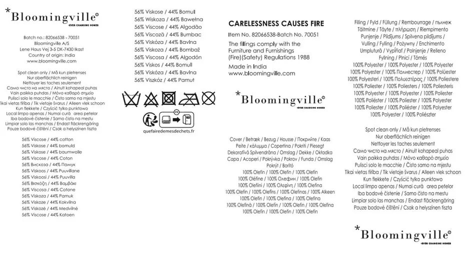 Декоративна възглавница със смес от памук 35x50 cm Adelona – Bloomingville