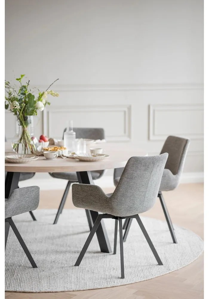 Сиви тапицирани трапезни столове в комплект 2 бр. Norwell – Rowico