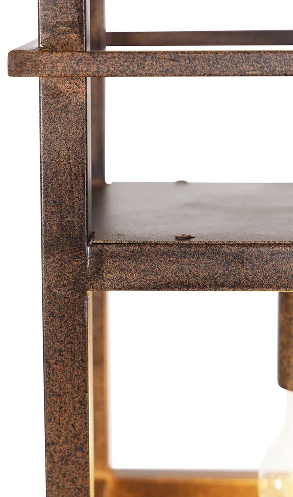 Интелигентен висящ аплик ръждиво кафяв с рафт с 4 Wifi A60 - Cage Rack