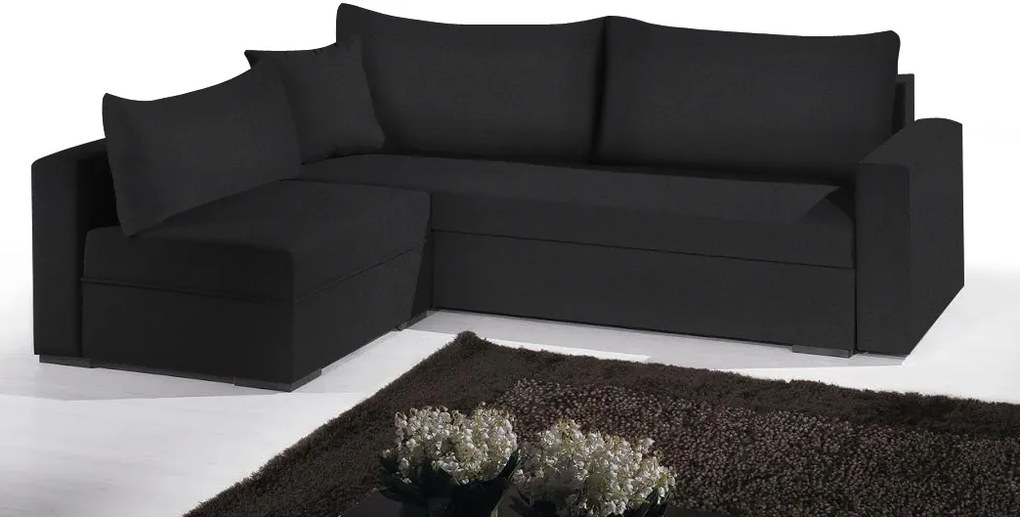 Ъгъл диван Kleio-195φ 140β-Black