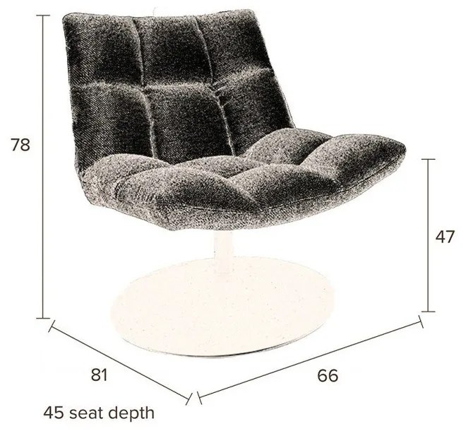 Кафяв фотьойл Bar - Dutchbone