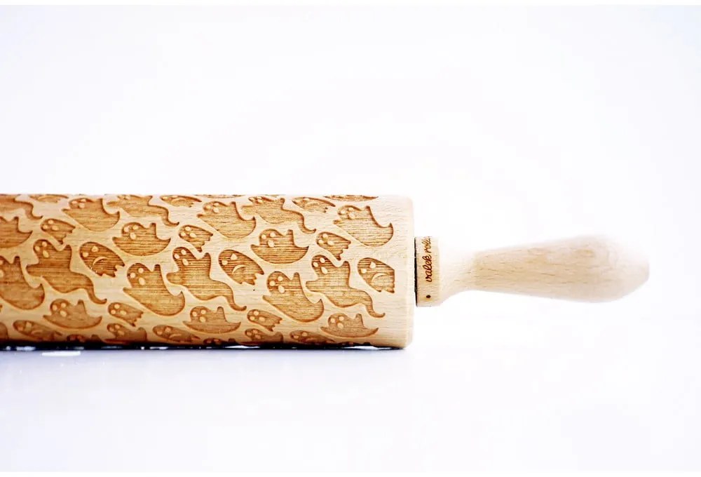 Дървен релефен валяк за тесто Ghosts - Valek