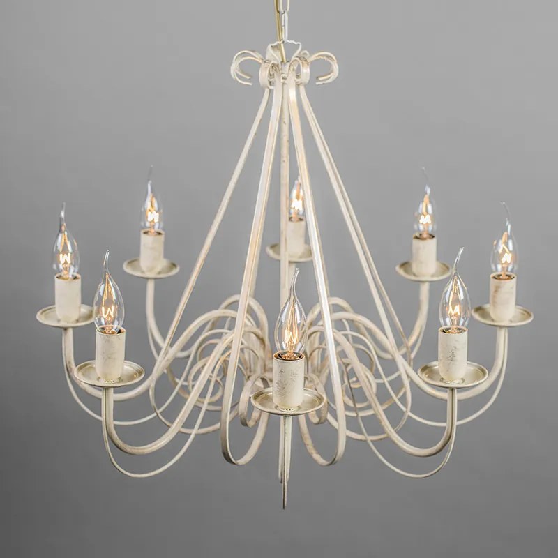 Светильник 60 см кремав цвят с абажури в цвят тауп - Giuseppe 8