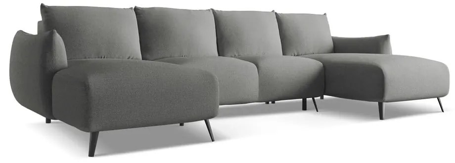 Светлосив ъглов диван Malie – Makamii