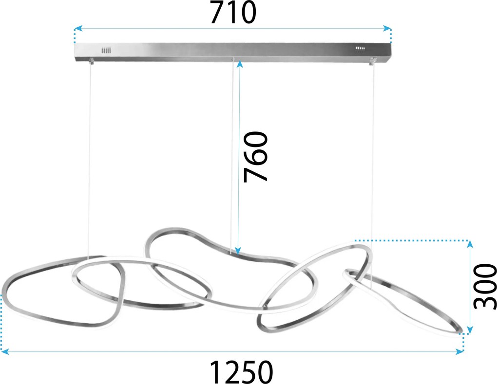ВИСЯЩ ПЕНДЕЛ LED APP1054-CP