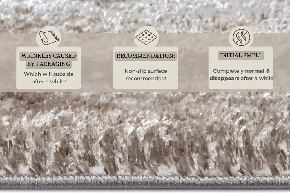 Килим в бежово-сребристо 120x170 cm Shine Classic - Hanse Home