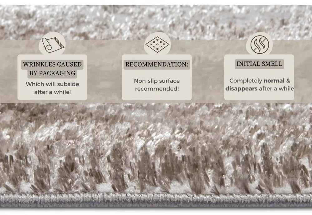 Килим в бежово-сребристо 67x120 cm Shine Classic - Hanse Home