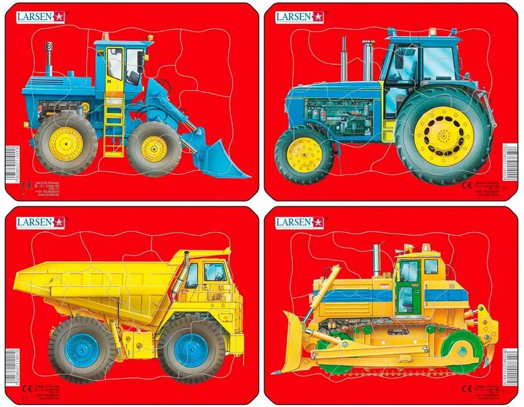 Larsen - Пъзел: Серия "Багери и камиони" – 10 части, малък