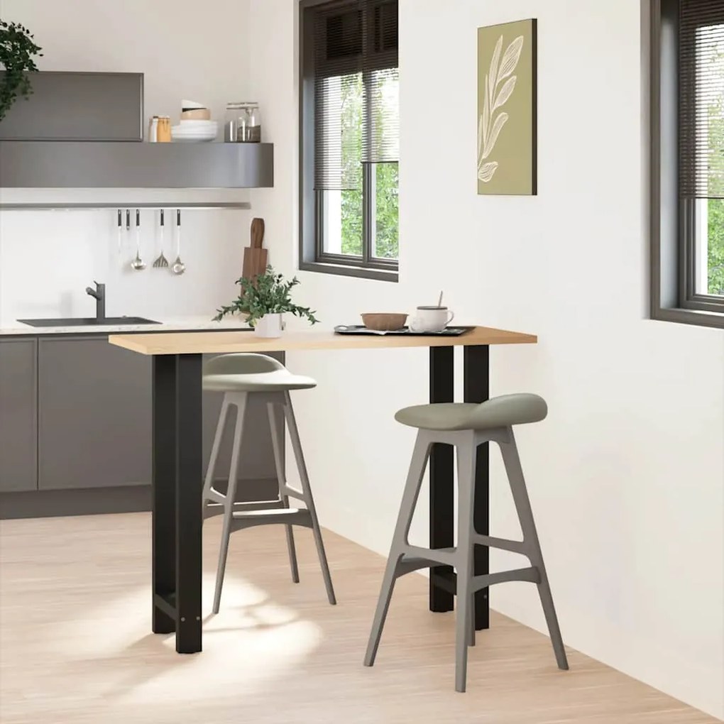 4013340 vidaXL Крака за бар маса, черни, 2 бр., 50 x (100-101) см, стомана