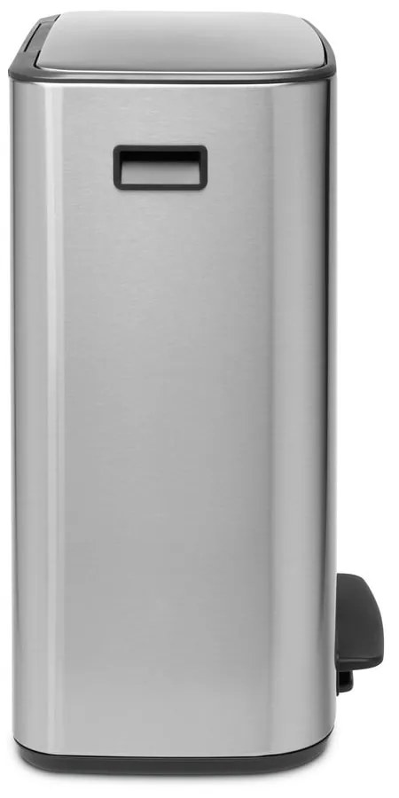 Матово-сребристо стоманено кошче за боклук с педал 60 l Bo – Brabantia