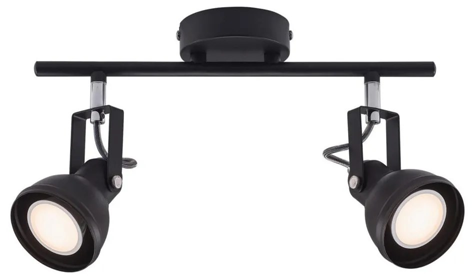 Nordlux - Спот ASLAK 2xGU10/35W/230V черен