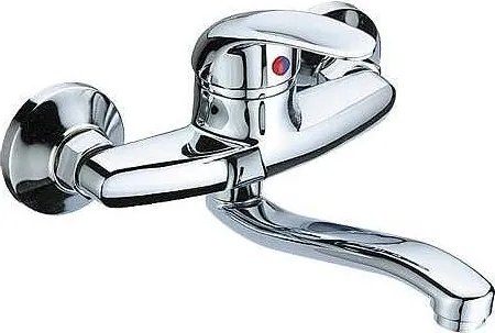 Смесител едноръкохватков за умивалник (кухненски) - за стена