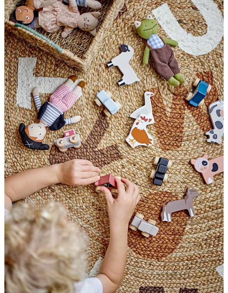 Ютен кръгъл килим в естествен цвят ø 130 cm Dinne – Bloomingville Mini