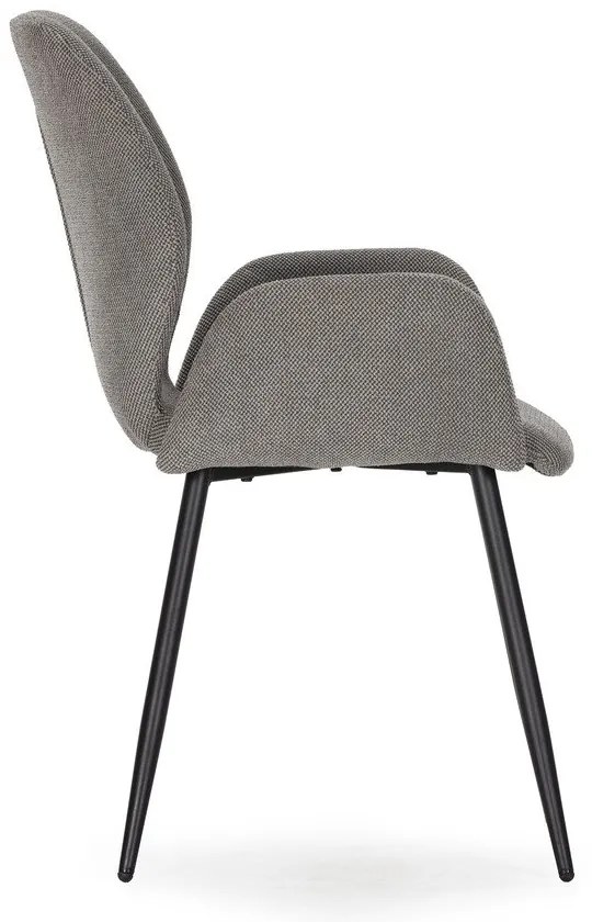 Сиви тапицирани трапезни столове в комплект 2 бр. Ansu – Marckeric