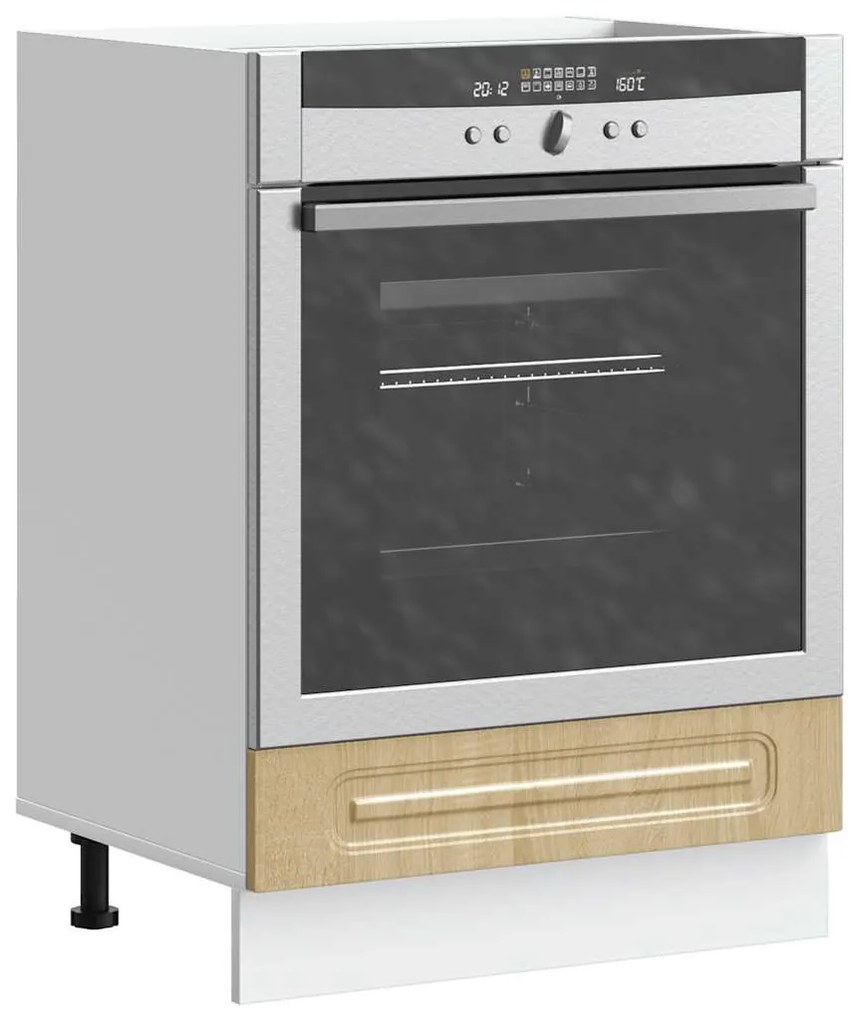 853520 vidaXL Шкаф за фурна, Kalmar, дъб сонома, инженерно дърво