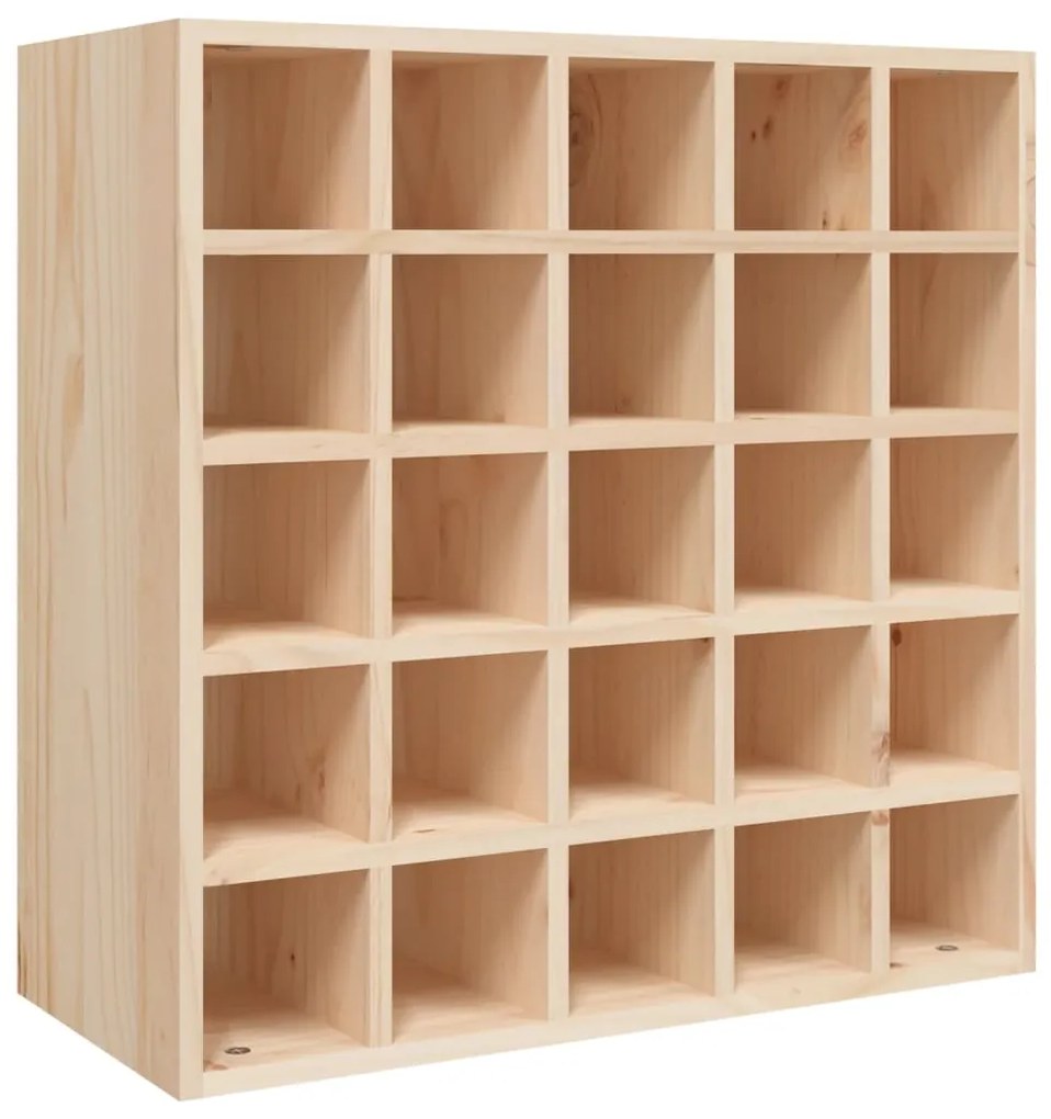 821537 vidaXL Шкаф за вино, 56x25x56 см, масивна дървесина, бор