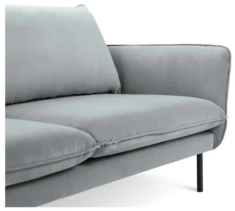 Светлосив диван от кадифе , 230 см Vienna - Cosmopolitan Design