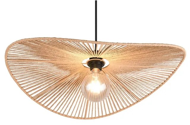 Матово черно висящо осветително тяло ø 58 cm Laurine – Trio