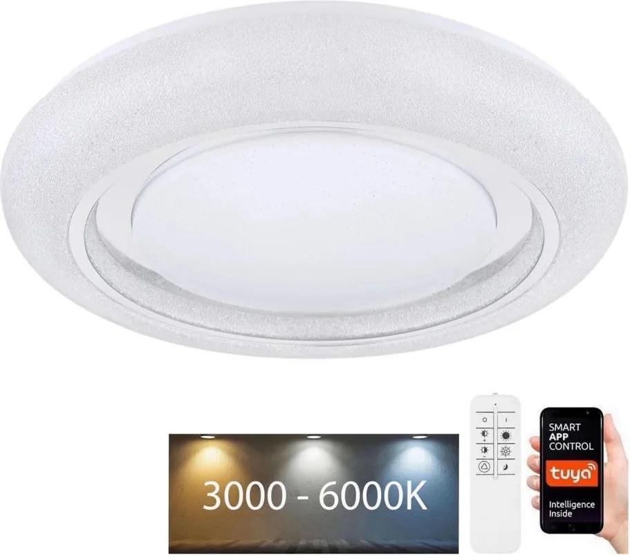 Globo 483111-28SH - Димируемо LED таванно осветително тяло RADA LED/28W/230V + дистанционно управление