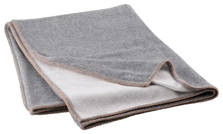 Сиво одеяло със смес от вълна 145x200 cm Ahwi – Blomus