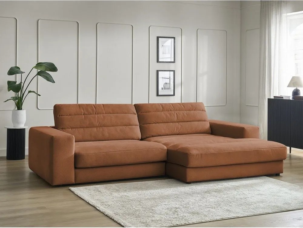 Оранжев кадифен ъглов диван (десен ъгъл) Sierra – Bobochic Paris