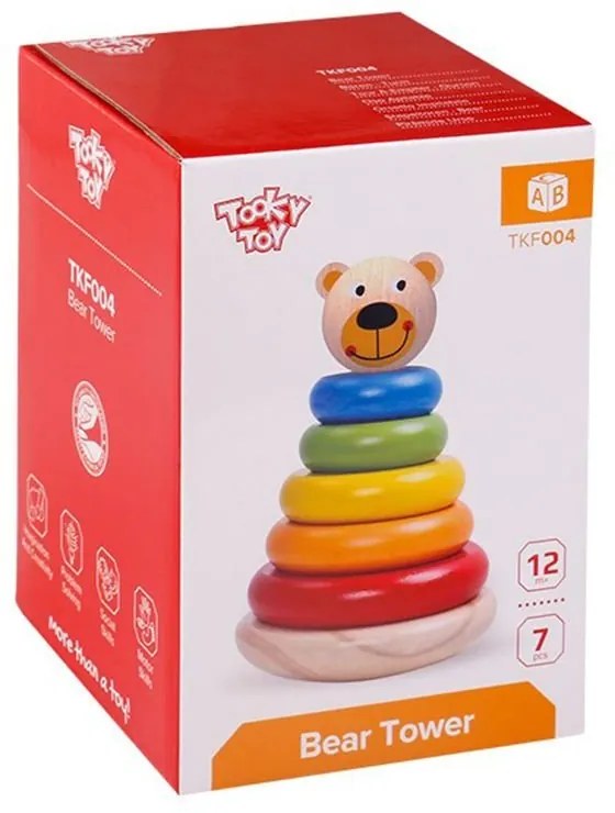 Tooky Toy - Дървена низанка, Мече TKF004