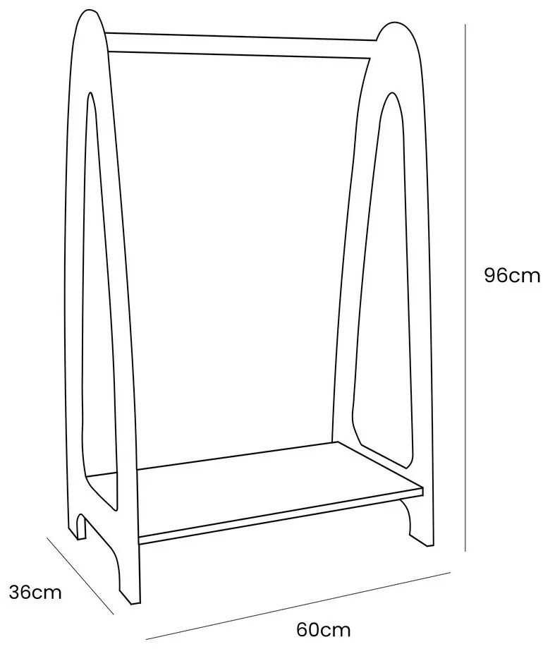 Детска закачалка от декор от бор в естествен цвят 60x96 cm Montessori – Meowbaby