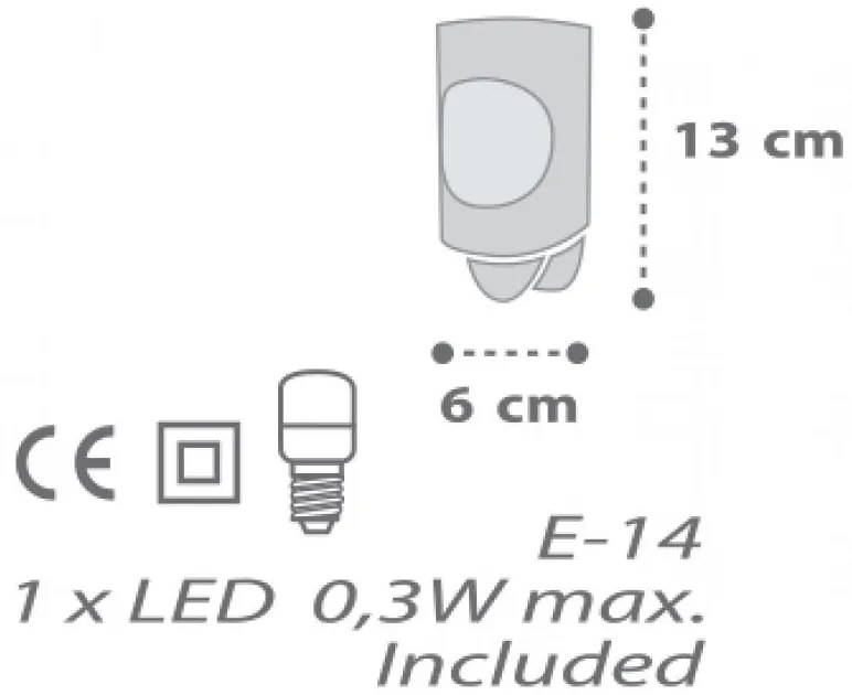 Светлинен контакт Ango Moon LED-розов