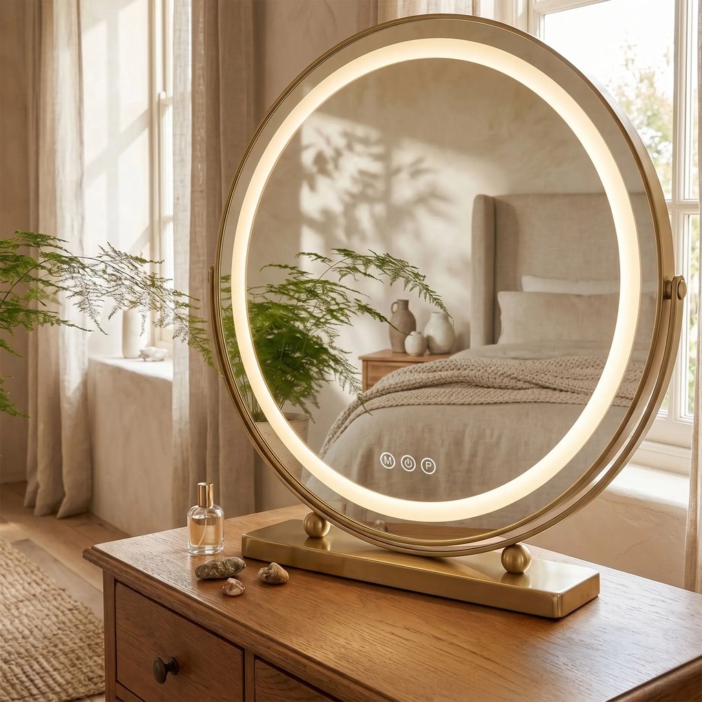 Огледало LED MAKE-UP L.Gold 50 cm