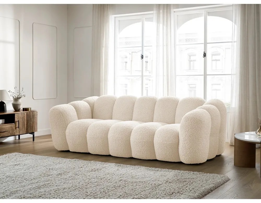 Бежов диван от прежда с примки от букле 232 cm Hippolyte – Bobochic Paris