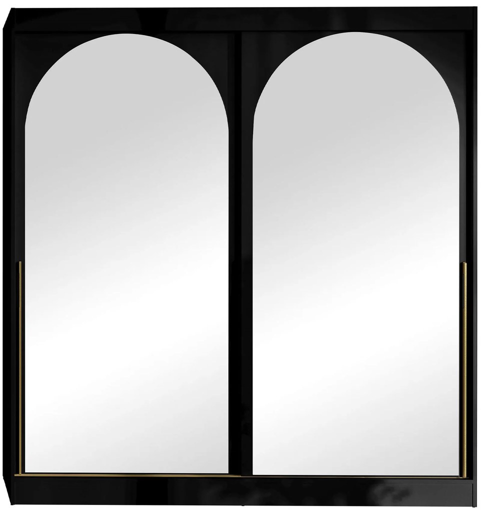 Гардероб Модин плъзгащ-черен-дължина: 200 см