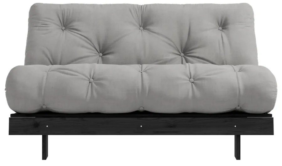Сив разтегателен диван 140 cm Roots Black Night – Karup Design