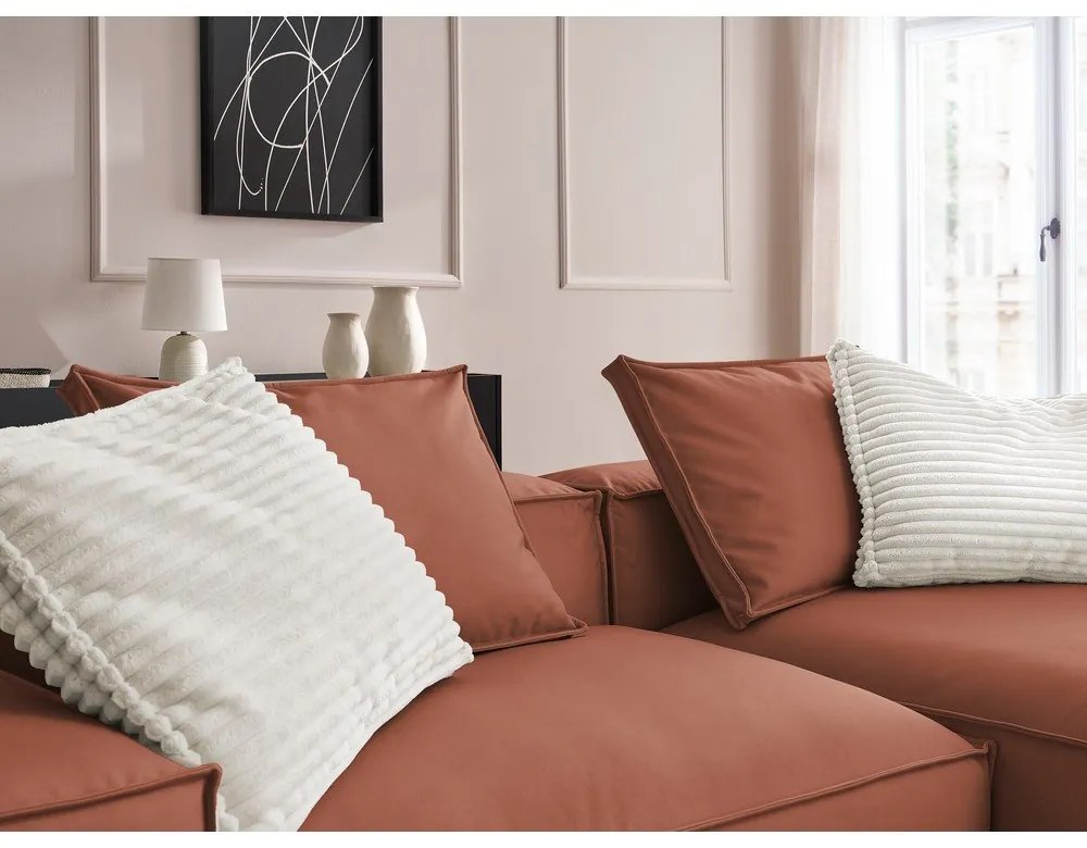 Тъмнокафяв ъглов диван от изкуствена кожа (променлив) Boheme – Bobochic Paris