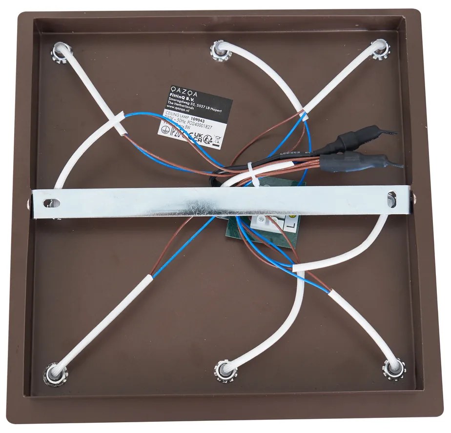 Дизайнерска таванна лампа бронз с бронзово стъкло 9-лампи - Атина