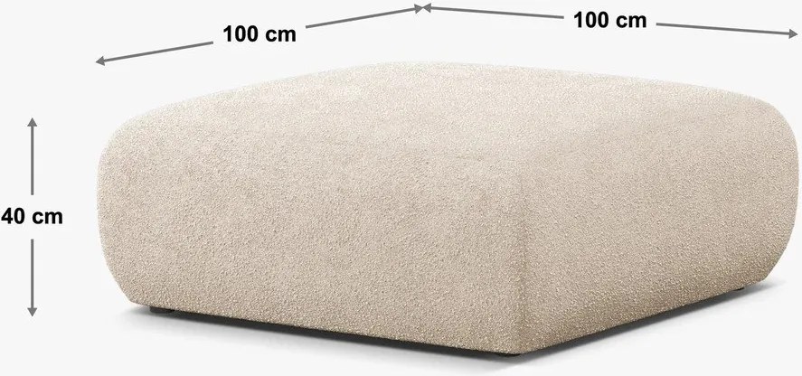 Кафява табуретка от плат буклеMolino - Micadoni Home