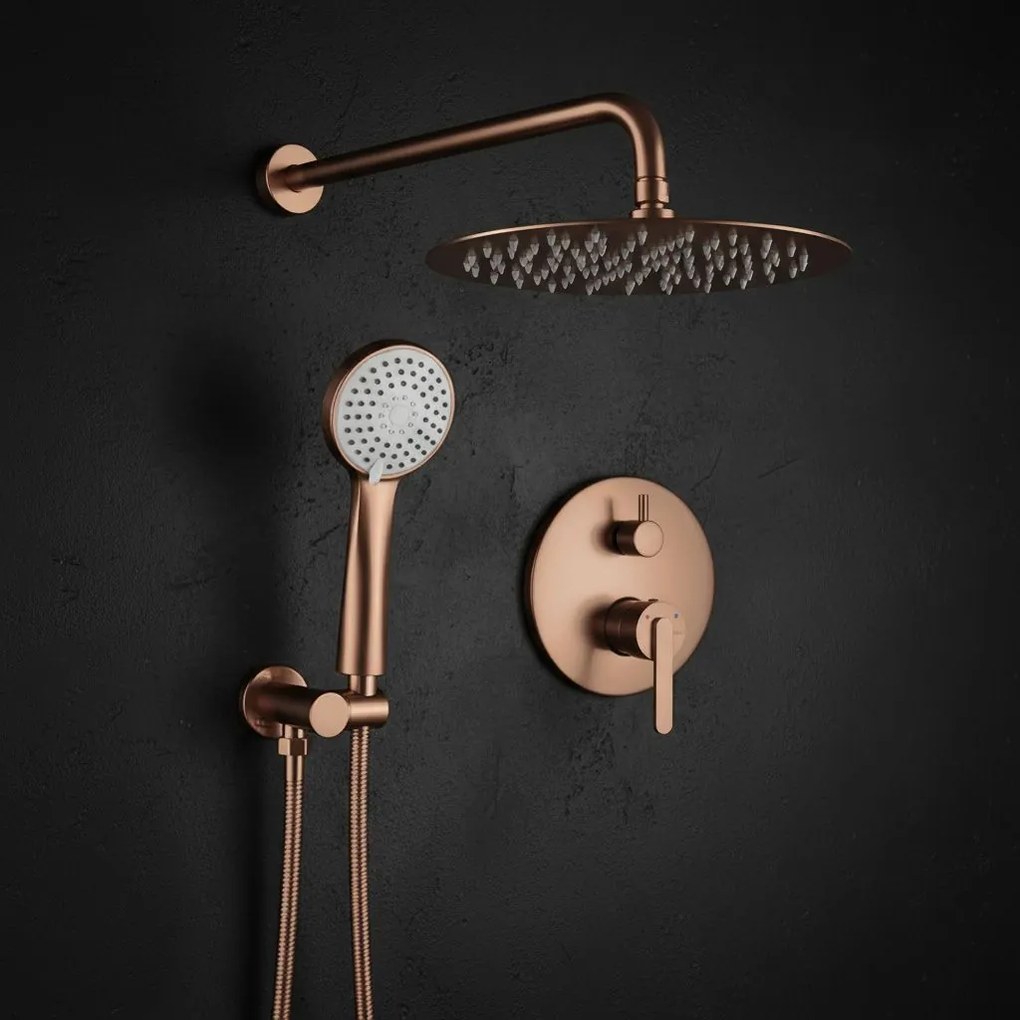 Душ система за вграждане Rea Ontario Brush Copper + BOX