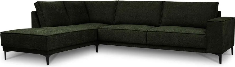 Зелен шенилов ъглов диван (ляв ъгъл/L форма) Copenhagen – Scandic