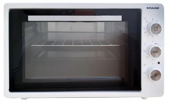 Мини фурна Snaige SNO-4237W, 650W, 37 л, Таймер, Двойно стъкло, Бял