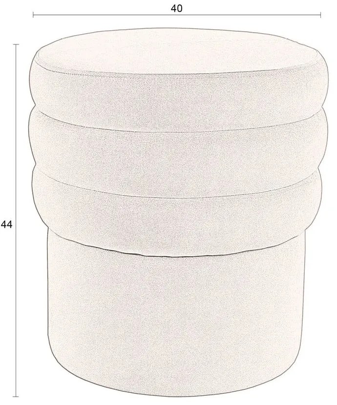 Кафява кадифена табуретка Aditi – Dutchbone